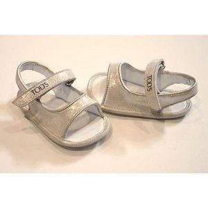 TOD's JUNIOR Baby Girl Logo SANDAL Shoe GLITTER  Scarpa 6 months MADE IN ITALY